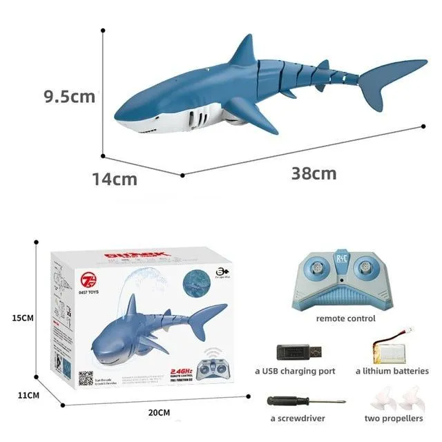 Inteligentny Rc Rekin Wieloryb Spray Zabawka wodna Zdalnie sterowana łódź łódź podwodna roboty ryby Zabawki elektryczne dla dzieci chłopcy dziecko