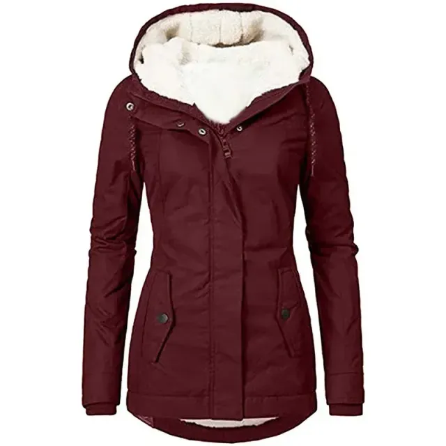 Women's heated park with hoods and pockets