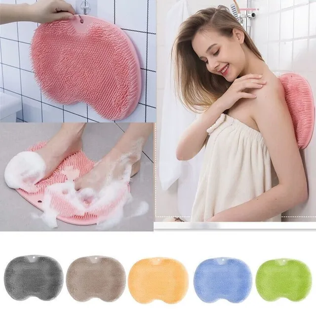 2szt Foot Washing Brush Silicone Bath Massage Foot Pad Shower Massage Bathroom Non-Slip Anti-Slip Foot Washing Pad