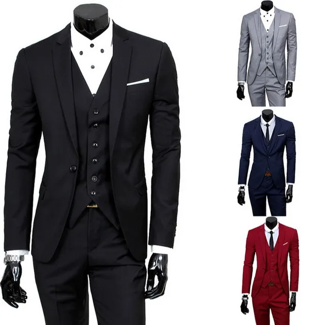 Men's elegant three-piece suit Fonteyne
