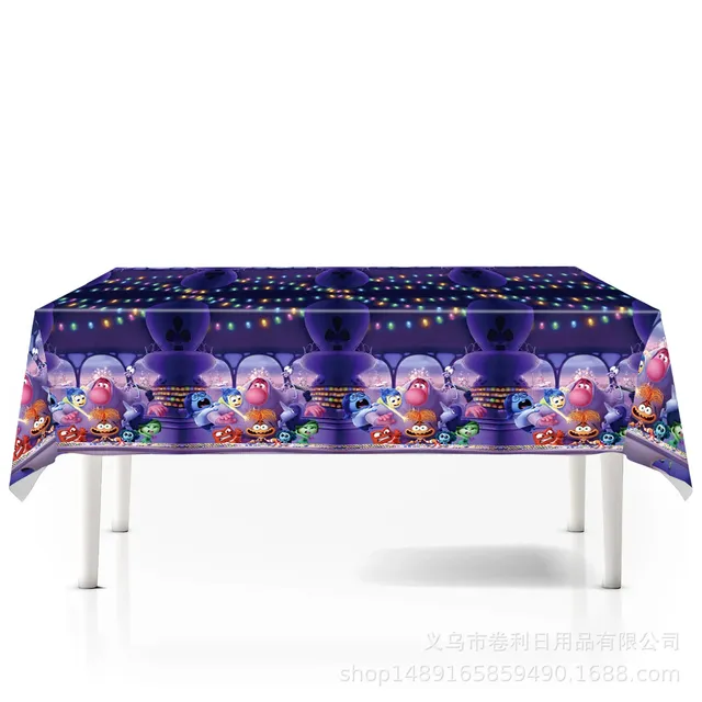 One-time birthday tablecloth with motifs of favorite fairy tale In the head 2 - Inside Out 2