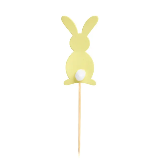 Modern decorative toothpicks with Easter theme - in the shape of a bunny, more color variants