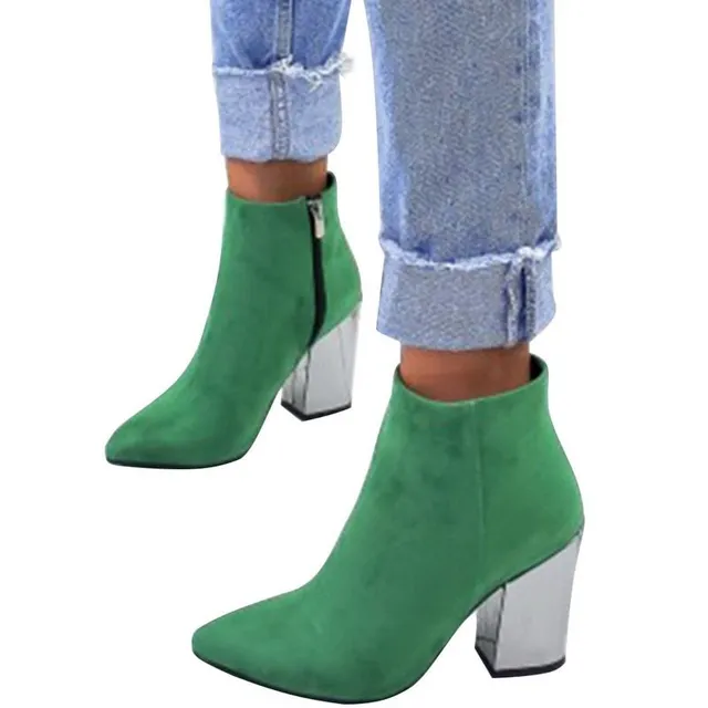 Women's trendy suede heeled boots Alice