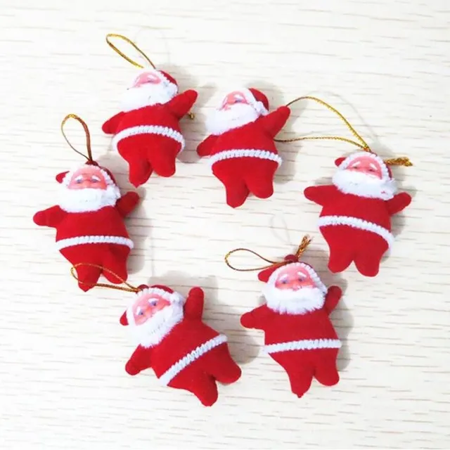 Hinged decoration Santa Claus 6 pcs