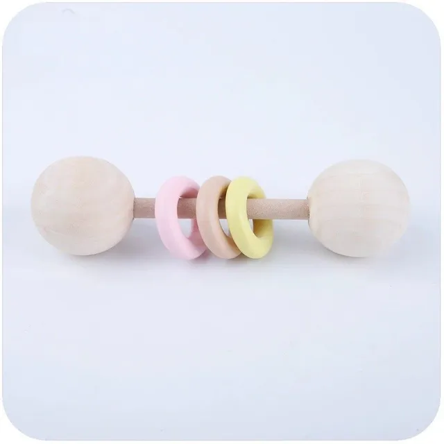 Wooden hanger with silicone rings J1910