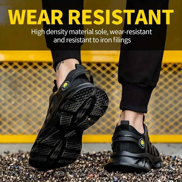 Steel-toed safety work boots, impact, puncture and stab resistant - Textile