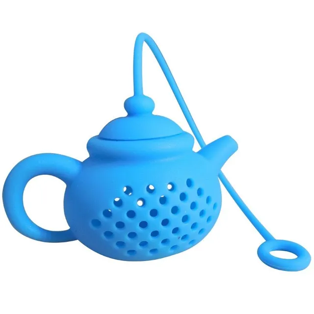 Silicone bag for loose tea in the shape of a teapot