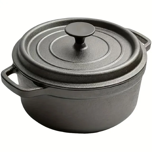 Cast iron pot for all occasions - non-sticky and durable, with double ears