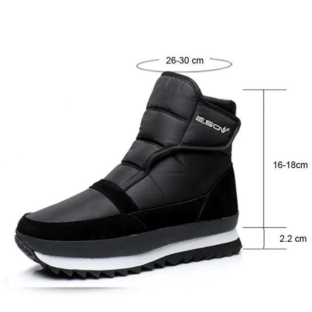 Men's winter high boots with Velcro - 2 colours