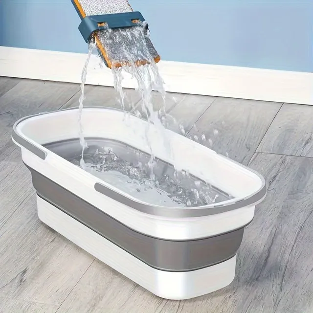 1 pièce Seau pliable pour mop, seau portable pour eau, grand seau rectangulaire pour lavage de mop domestique, seau pour lavage de voiture, seau de voyage pour camping et pêche en extérieur, produits de nettoyage