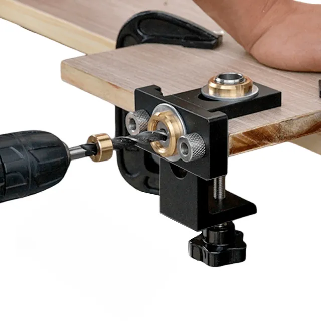 3-in-1 Universal Drilling Jig - Adjustable Pin Drill and Stop