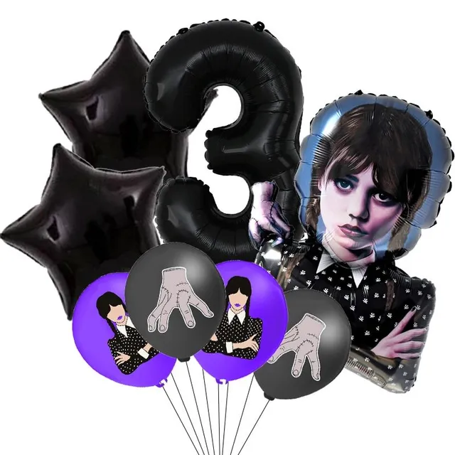 Set de baloane decorative pentru ziua de naștere Wednesday
