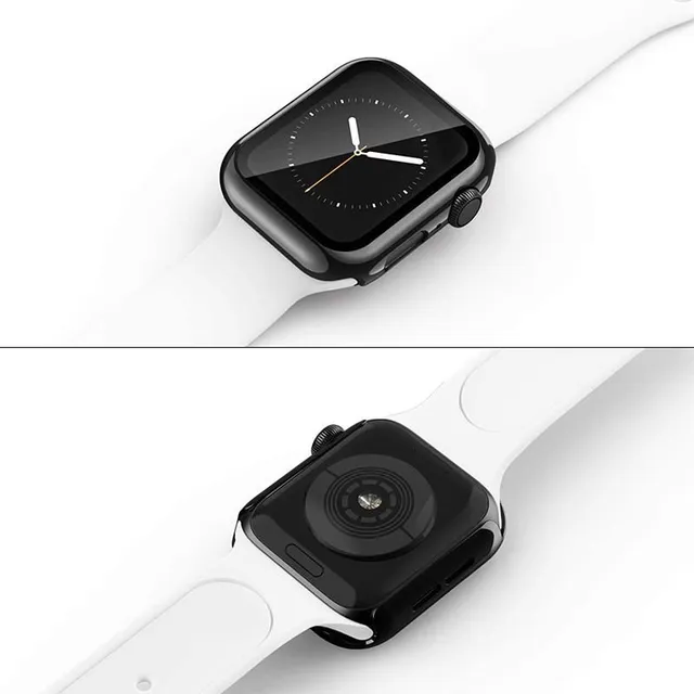 Husă de silicon și sticlă securizată pentru Apple Watch