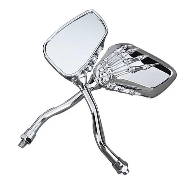Stylish rear-view mirrors on the bike