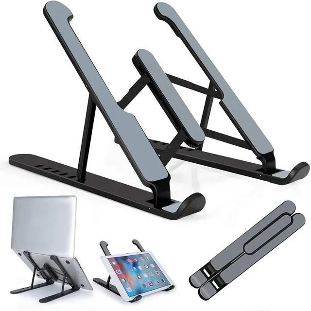 Adjustable folding stand for laptop