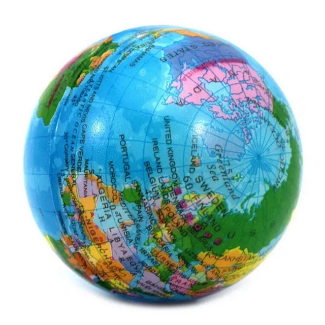 Modern antistress foam ball with the theme of the globe Armando