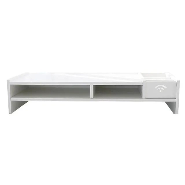 Multifunctional computer monitor stand with shelf