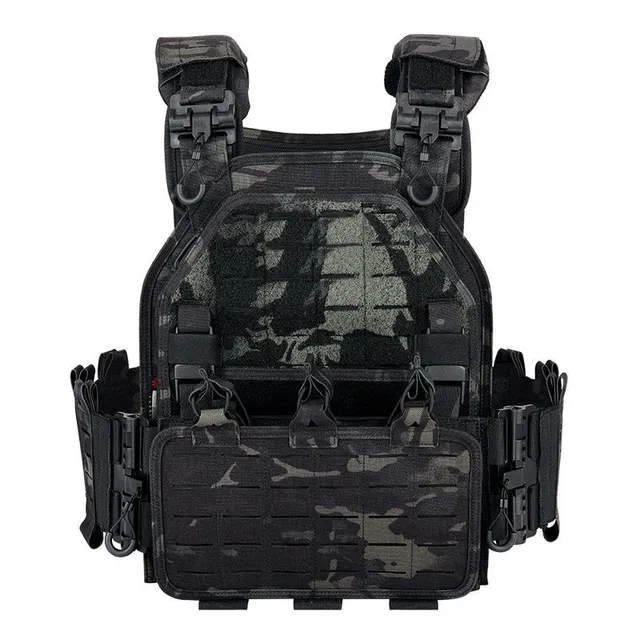 Tactical waterproof and durable vest with MOLLE compatibility for outdoor training - 1000D strength