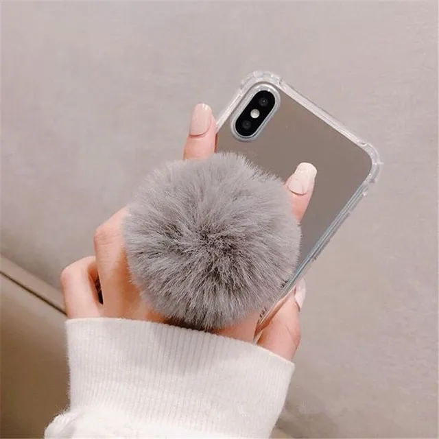 Mobile phone holder - plush ball
