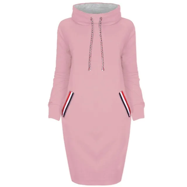 Rochie din fleece pentru femei cu glugă