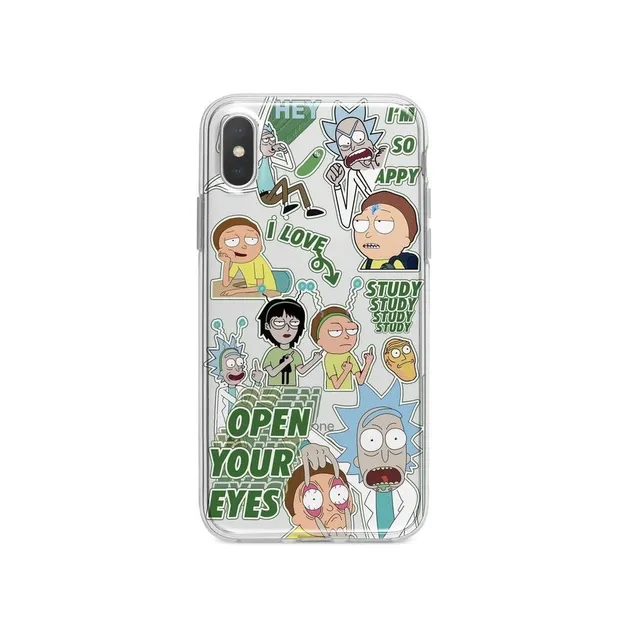 Husă pentru telefon iPhone cu motiv din serialul Rick și Morty