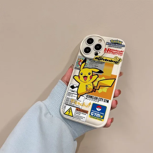 Cover trasparente alla moda per iPhone con motivi dei personaggi preferiti dei Pokémon