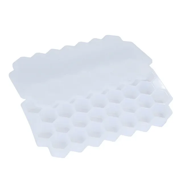 Silicone form for ice cubes with large capacity, lid and ice cream form