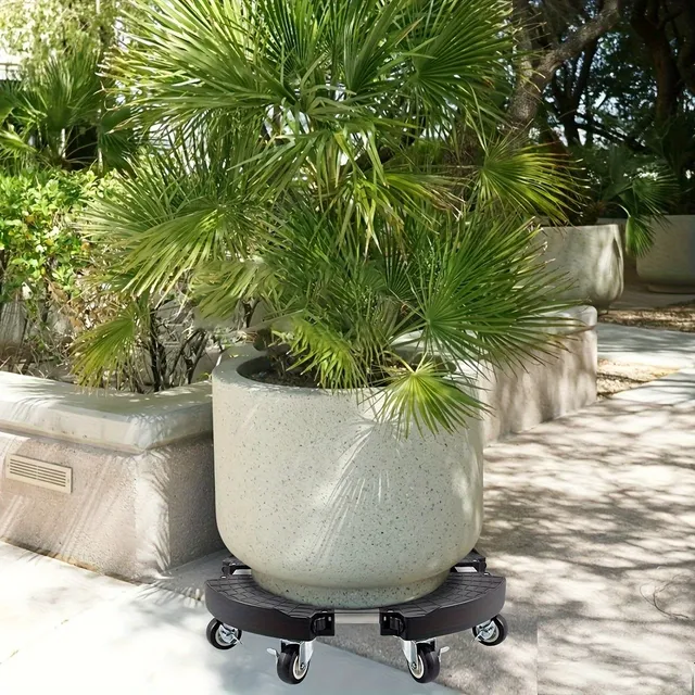 Sturdy mobile pot stand with wheels