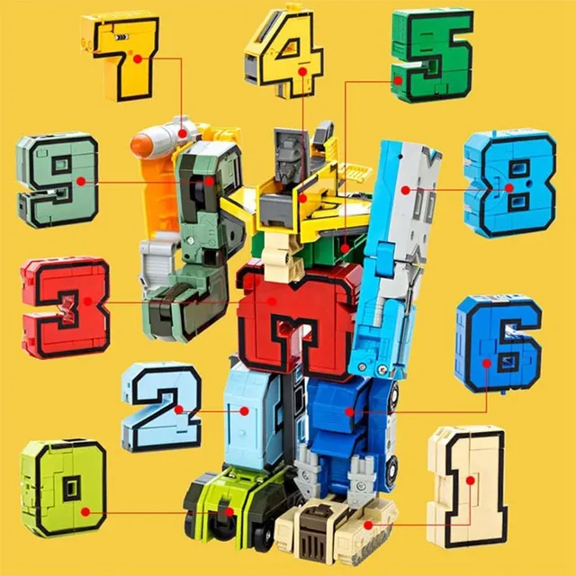 Set de construcție robot matematic 10 bucăți