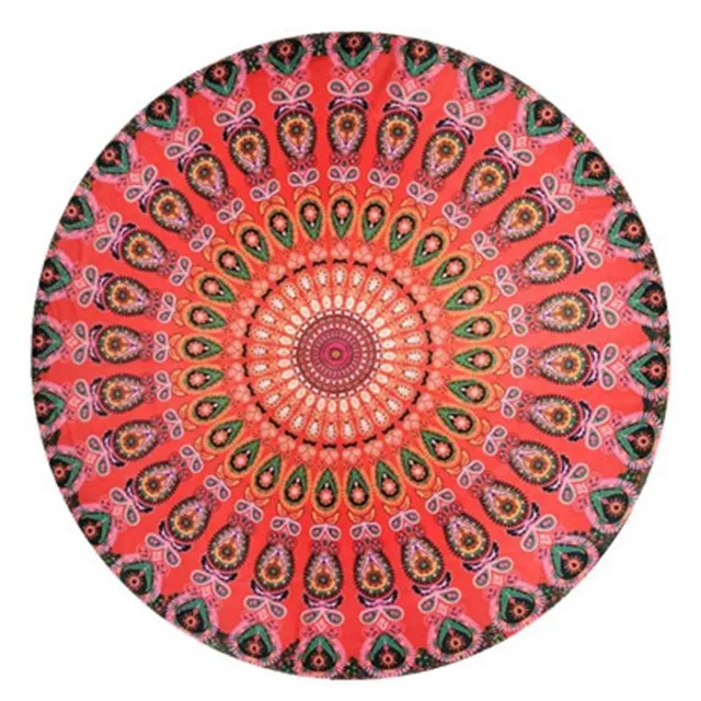 Modern original stylish beach towel with theme colorful mandala