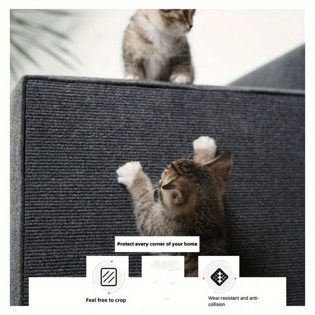 Scratching board for cats on the wall - self-adhesive and non-slip