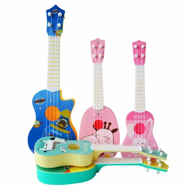 Mini edukacyjna gitara dla dzieci z słodkim drukiem