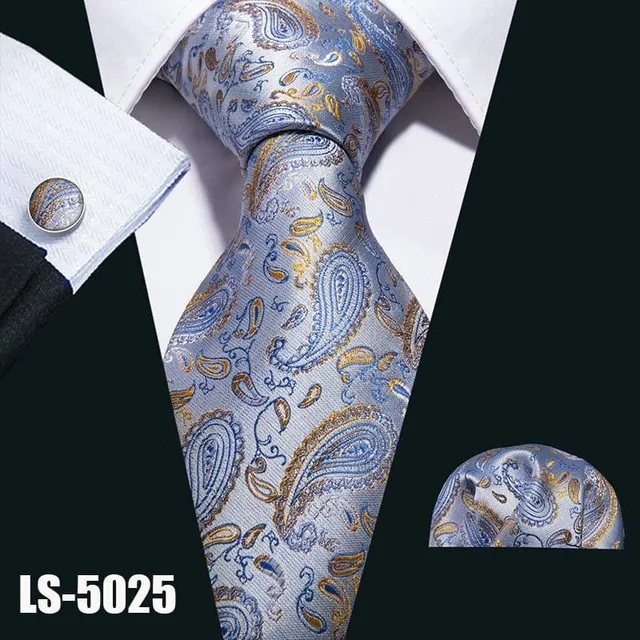 Bărbați set de luxos de cravate, Handkerchiefs, Cuff link-uri