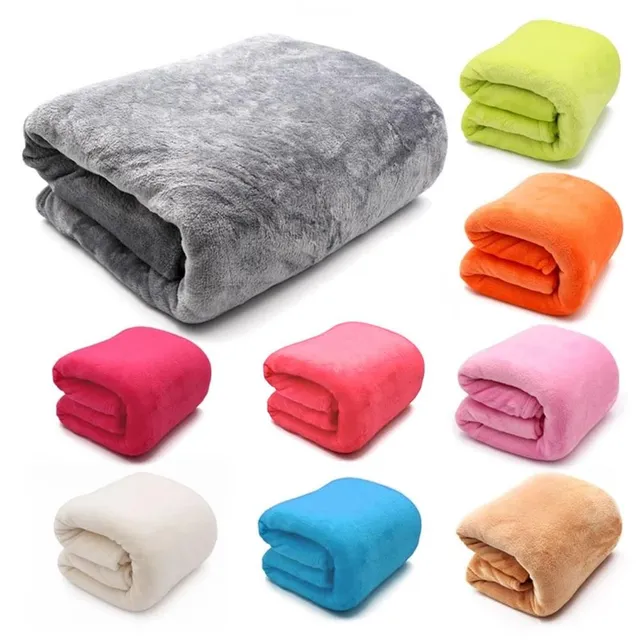 Lightweight thin mechanical flannel blanket Super warm soft blankets