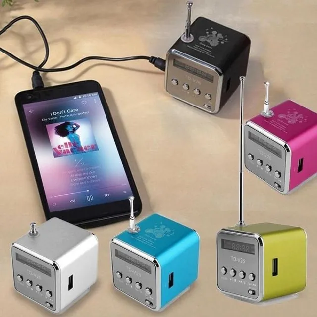 Miniaturní digitální přenosné rádio - více barev