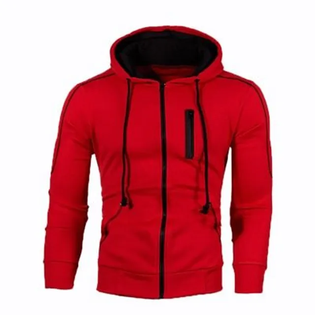 Men's trendy sports color hoodie with hoodie