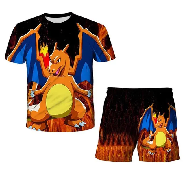 Set tricou și pantaloni scurți pentru copii Pokémon - 2 bucăți