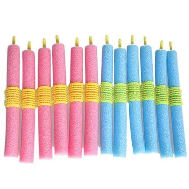 Foam hair curlers - 12 pcs