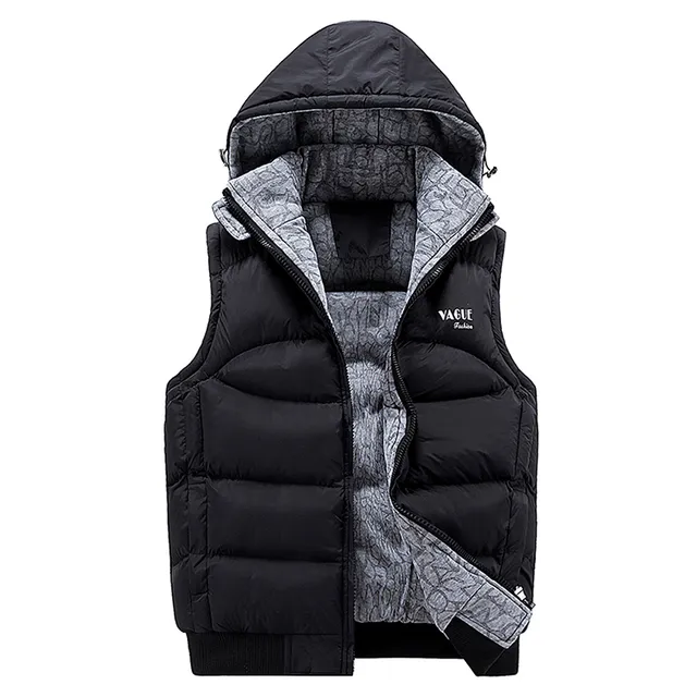 Gilet invernale da uomo con cappuccio - 4 colori