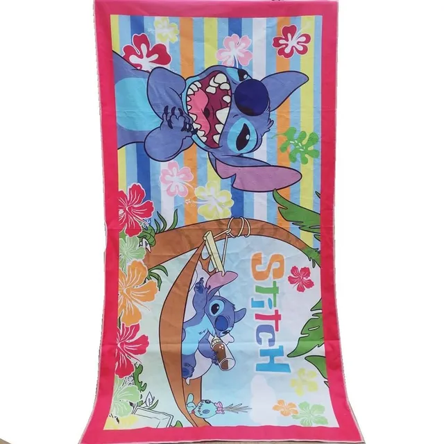 Ręcznik plażowy dla dzieci z niesamowitymi odciskami znaków Stitch 10