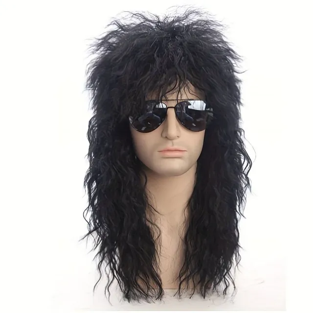 4 Styles, Unique long curly punk wig for men - Halloween, Cosplay, Costumes, Decoration, Photography