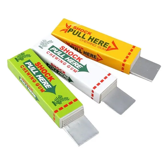 Chewing gum with electric shock