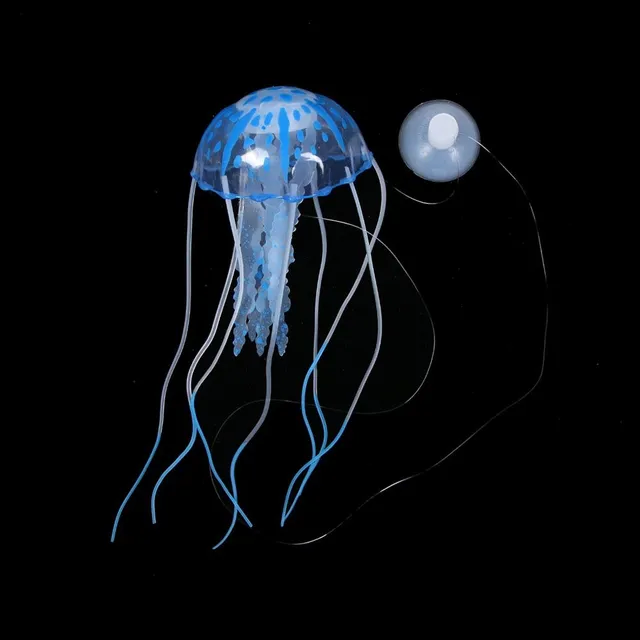 Lighting artificial jellyfish into the aquarium