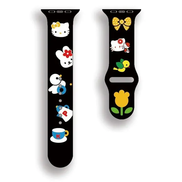 Silicone bracelet for Apple Love kitty 38 to 41 mm