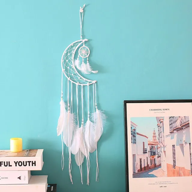 Beautiful dream catcher with beads and feathers