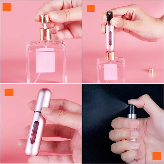 Portable travel perfume bottle with 8/5 ml spray