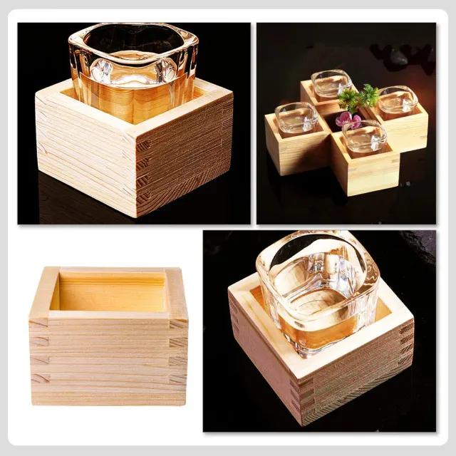 Wooden small container for serving cups and drinks