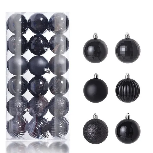 Trendy Christmas tree balls in different colours Bianca