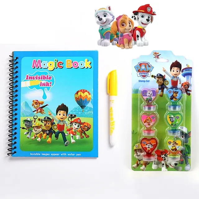 Block for drawing with motifs paw patrol and set of printers Paw patrol