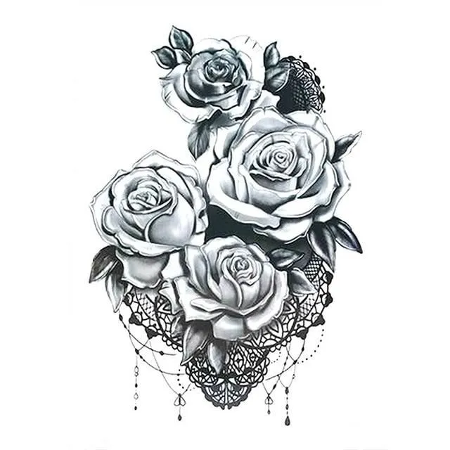 Temporary Rose Tattoo ty216
